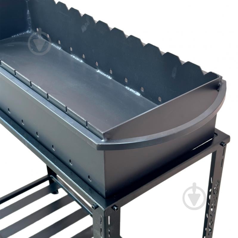 Мангал Metalzavod із розбірною дровницею на 12 шампурів 4 мм - фото 5