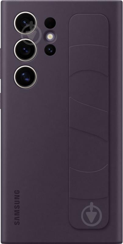 Чехол-накладка Samsung Standing Grip Case Dark Violet (EF-GS928CEEGWW) для S24 Ultra - фото 1