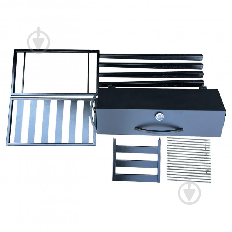 Мангал-барбекю Metalzavod з термометром та розбірною дровницею на 12 шампурів 4 мм - фото 6 Мангал-барбекю Metalzavod з термометром та розбірною дровницею на 12 шампурів 4 мм - фото 6