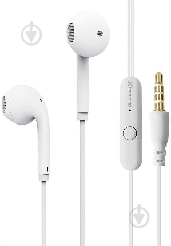 Наушники Grand-X white (EP-63W) - фото 1