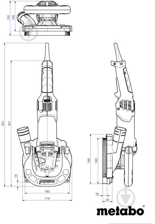 Шліфувальна машина по бетону Metabo RFEV 19-125 RT 603825710 - фото 3