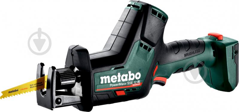 Пила сабельная Metabo аккумуляторная PowerMaxx SSE 12 BL каркас в кейсе 602322860 - фото 1