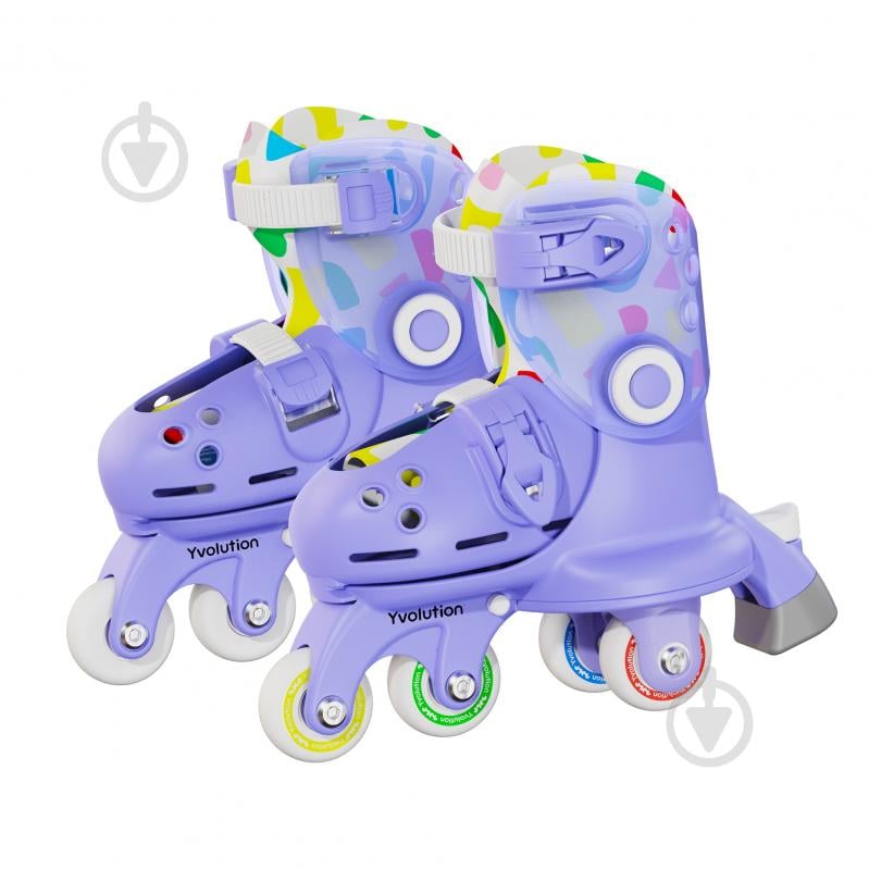 Роликовые коньки Yvolution YT51E4 р. 24-28 фиолетовый - фото 1