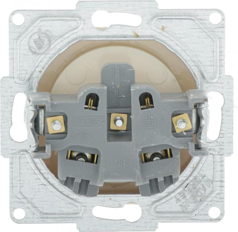 Розетка без заземлення Gunsan Visage без шторок без кришки кремовий 15 28 12 00 151 113 - фото 3