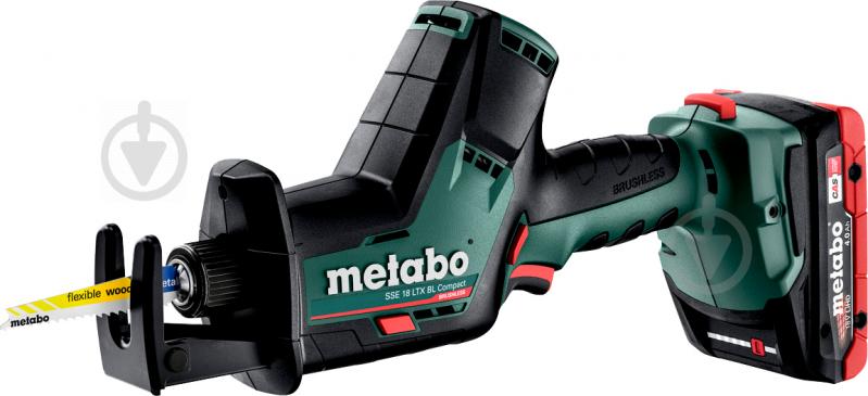 Пила сабельная Metabo акумуляторная SSE 18 LTX BL Compact 2XLIHD 4,0 Ah 602366800 - фото 2