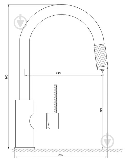 Змішувач для кухні TOPAZ під осмос CORSICA TC-8801-H39-BL - фото 6 Змішувач для кухні TOPAZ під осмос CORSICA TC-8801-H39-BL - фото 6