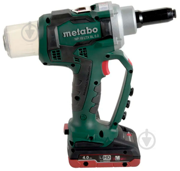 Пистолет для заклепок Metabo аккумуляторный NP 18 LTX BL 5.0 619002500 - фото 5