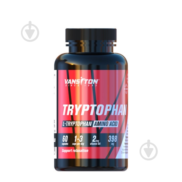 Аминокислота Vansiton Tryptophan без вкуса 2 мг398 мг 60 капс. 30 порц. - фото 1