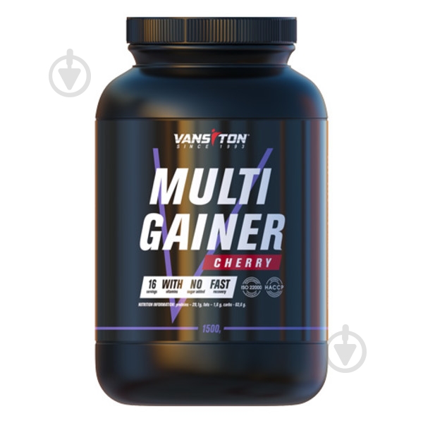 Гейнер Multigainer Vansiton Вишня 1,5 кг - фото 1