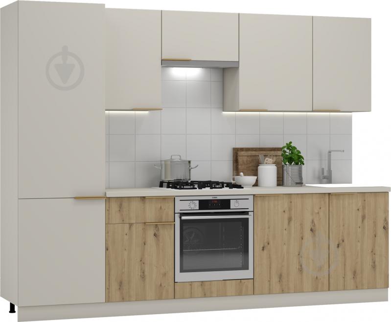 УЦІНКА! Кухня Грейд Хлоя ДСП 2,8 м кашемір/дуб артізан (УЦ №2947) - фото 1