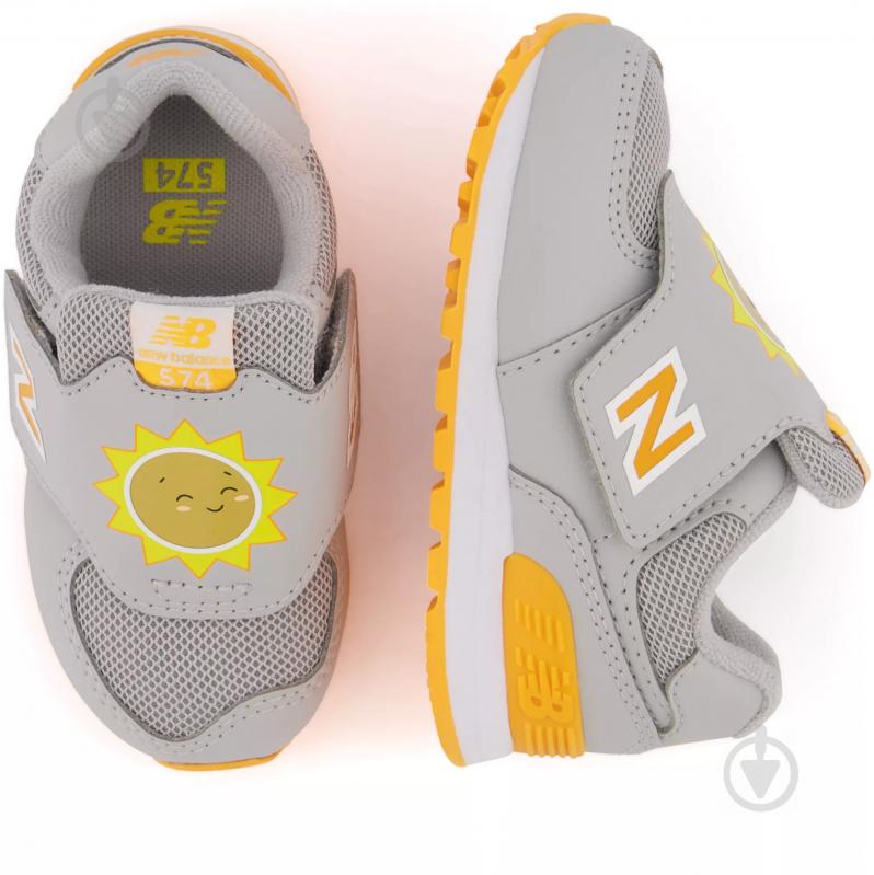 Кроссовки New Balance IV574CHG р.22,5 серые с желтым - фото 7