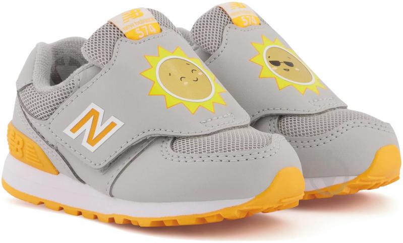 Кроссовки New Balance IV574CHG р.23 серые с желтым - фото 4