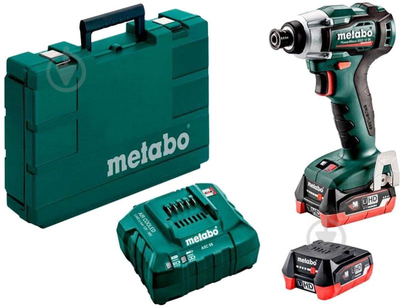 Гайковерт ударний акумуляторний Metabo PowerMaxx SSD 12 BL 2x4 Ач LiHD 601115800 - фото 5