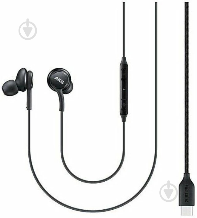 Навушники Samsung дротові Type-C Earphones black (EO-IC100BBEGRU) - фото 1