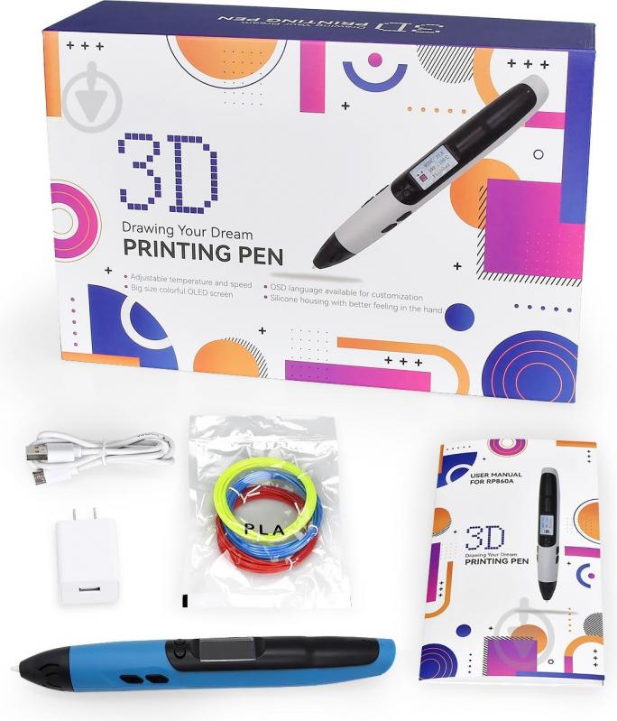 Набір 3D Pen Kit 3D-ручка із набором еко пластику PLA RP860A - фото 6 Набір 3D Pen Kit 3D-ручка із набором еко пластику PLA RP860A - фото 6