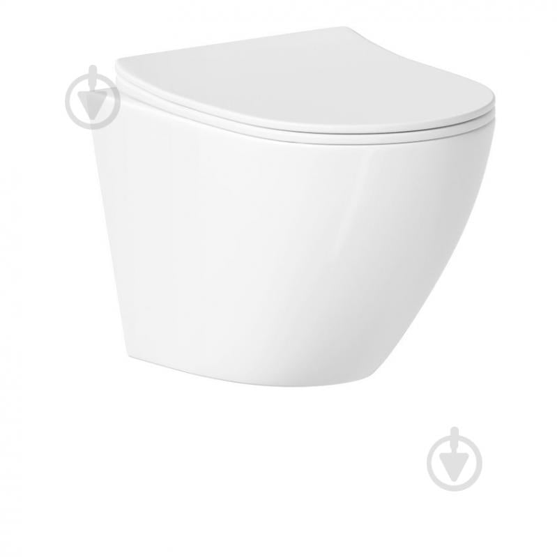 УЦЕНКА! Унитаз подвесной Helmken 35490101 с сиденьем Soft Сlose/EasyOff дюропласт белый (УЦ №2945) - фото 1