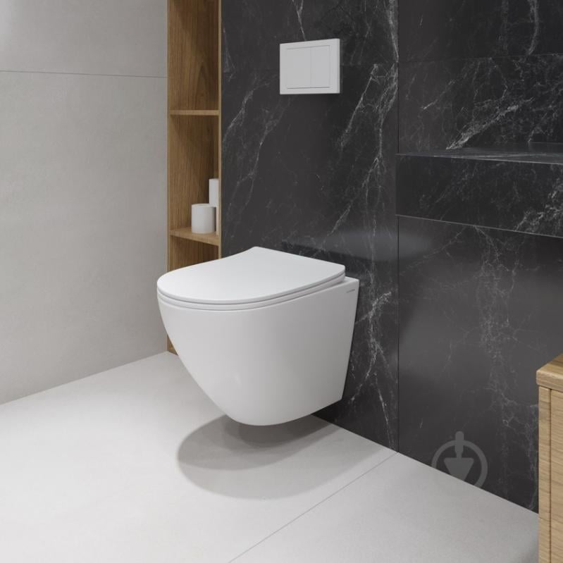 УЦЕНКА! Унитаз подвесной Helmken 35490101 с сиденьем Soft Сlose/EasyOff дюропласт белый (УЦ №2945) - фото 8