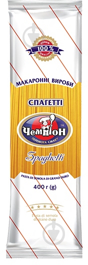 Макароны ТМ Чемпіон Спагетти 400 г - фото 1
