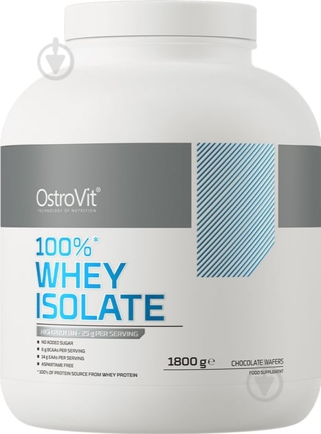 Протеин Ostrovit 100% Whey Isolate шоколадный 1800 г - фото 1