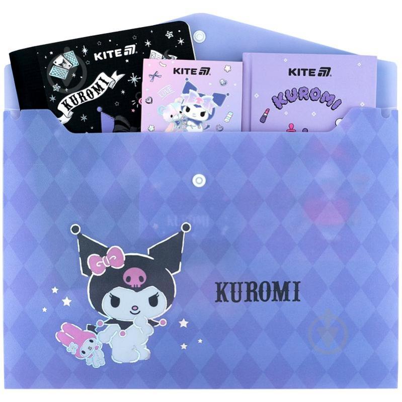 Папка на кнопке А4 Kuromi-1 KITE - фото 4