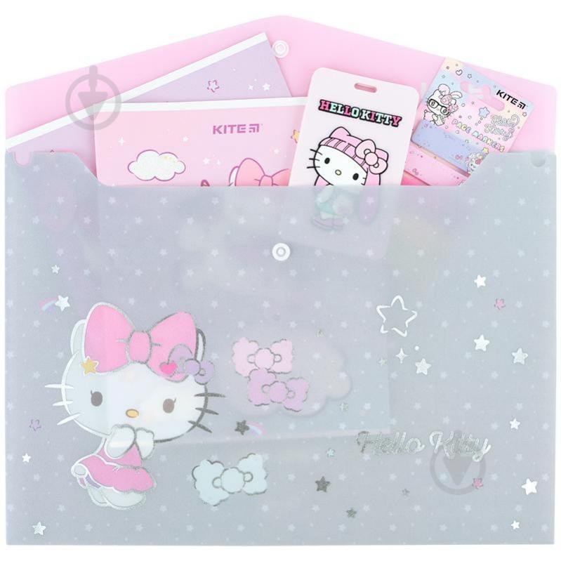 Папка на кнопке А4 Hello Kitty-5 KITE - фото 4