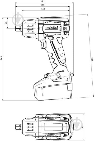 Шуруповерт ударний акумуляторний Metabo SSW 18 LTX 400 BL 602205500 - фото 6