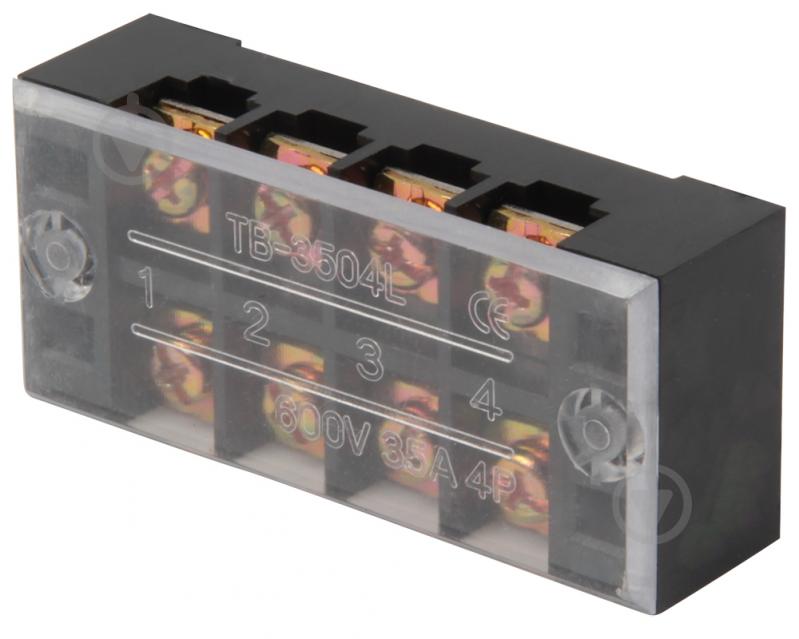 Колодка клеммная защищенная E.NEXT e.tc.protect.35.4 черный p056012 - фото 1