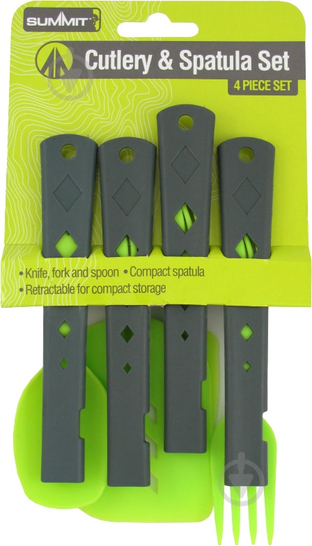 Набор столовых приборов Summit 4PC Cutlery & Spatula Set Lime - фото 3