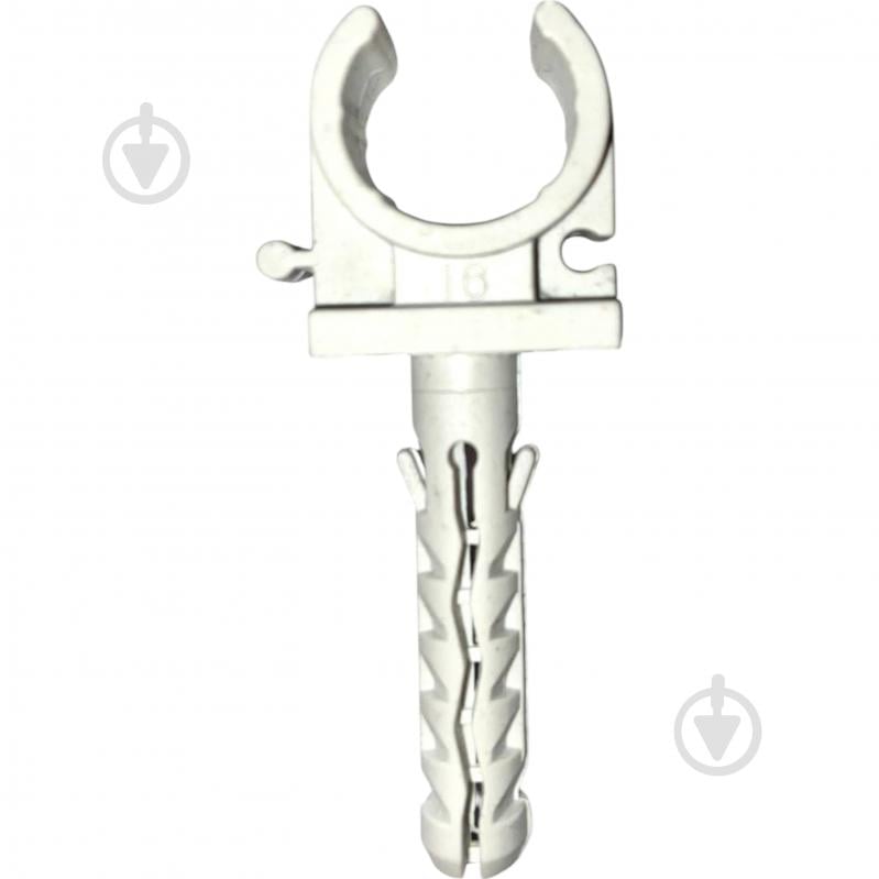 Кліпса для круглого кабелю UP! (Underprice) D 16 мм з ударним шурупом 50 шт. сірий - фото 1