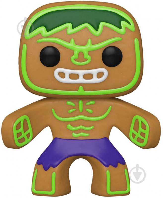 Фигурка Funko POP! Bobble Marvel Holiday Gingerbread Hulk 50660 (FUN25491631) - фото 1