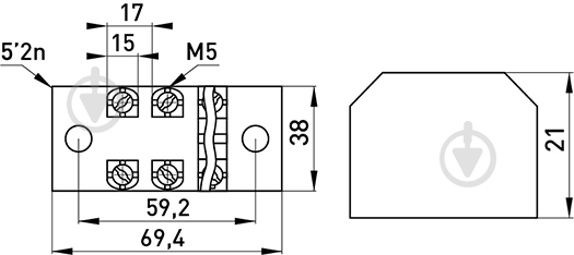 Колодка клемна захищена E.NEXT e.tc.protect.45.3 чорний p056015 - фото 2 Колодка клемна захищена E.NEXT e.tc.protect.45.3 чорний p056015 - фото 2