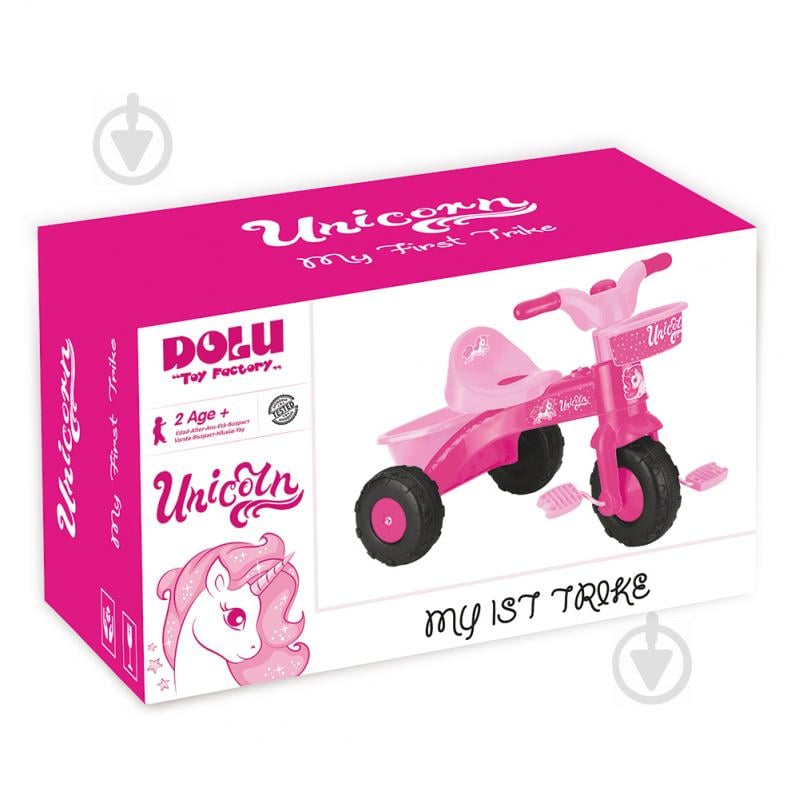 Велосипед дитячий Dolu Unicorn My First Trike Pink In Box рожевий 2505 - фото 2