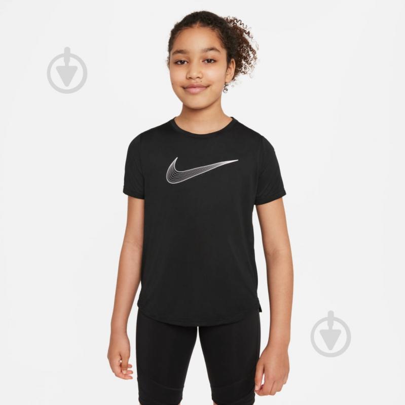 Футболка Nike G NK DF ONE SS TOP GX DD7639-010 р.L черный - фото 1