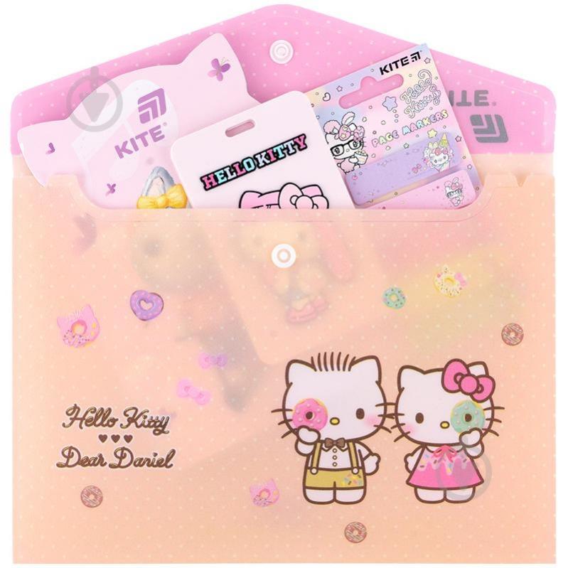 Папка на кнопці А5 Hello Kitty-2 KITE - фото 4 Папка на кнопці А5 Hello Kitty-2 KITE - фото 4