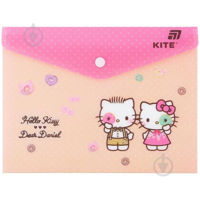 Папка на кнопці А5 Hello Kitty-2 KITE - фото 1 Папка на кнопці А5 Hello Kitty-2 KITE - фото 1