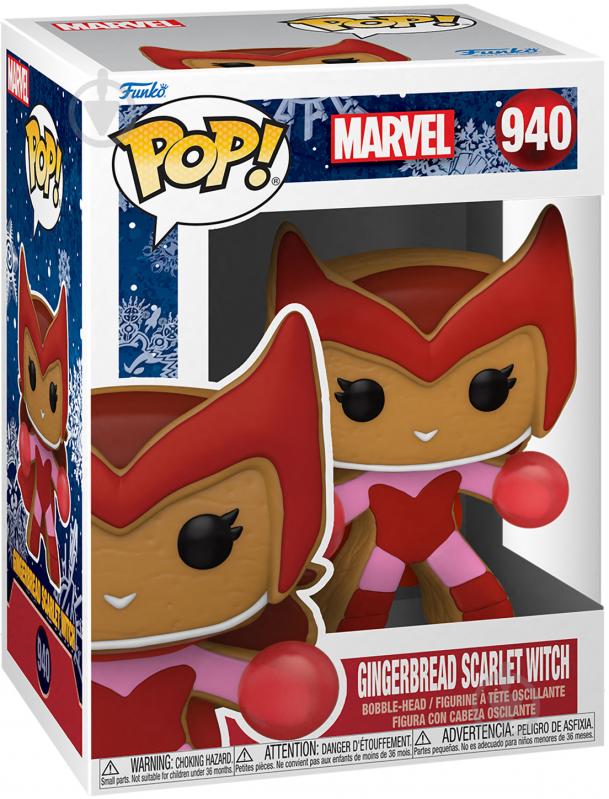 Фигурка Funko POP! Bobble Marvel Holiday Gingerbread Scarlet Witch 57129 (FUN25491637) - фото 2