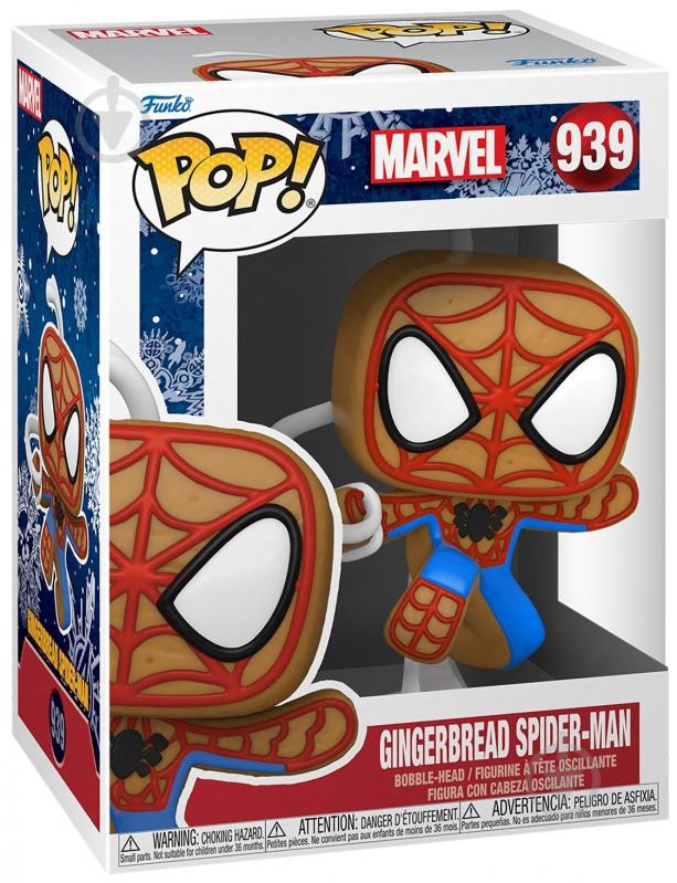 Фигурка Funko POP! Bobble Marvel Holiday Gingerbread Spider-Man 50664 (FUN25491635) - фото 2