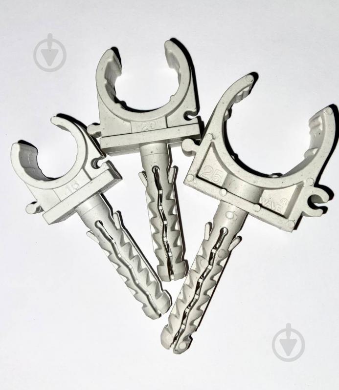 Кліпса для круглого кабелю UP! (Underprice) D 25 мм з ударним шурупом 25 шт. сірий - фото 2 Кліпса для круглого кабелю UP! (Underprice) D 25 мм з ударним шурупом 25 шт. сірий - фото 2