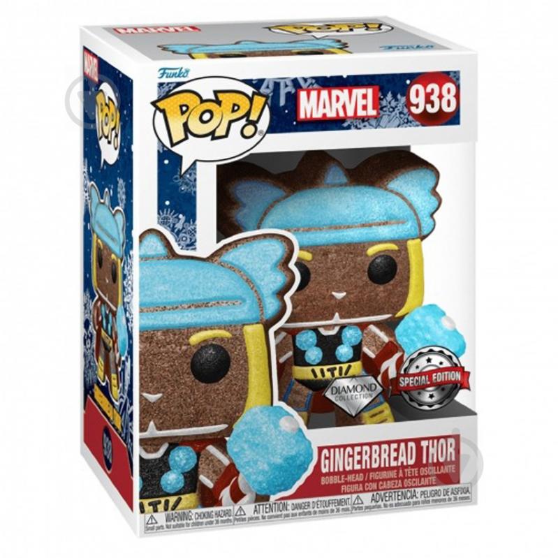 Фигурка Funko POP! Bobble Marvel Holiday Gingerbread Thor (FUN25491460) - фото 2