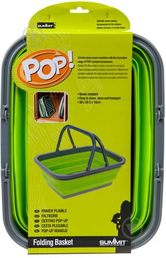 Корзина Summit 17,5 л Pop Folding Basket Lime/Grey - фото 3 Корзина Summit 17,5 л Pop Folding Basket Lime/Grey - фото 3