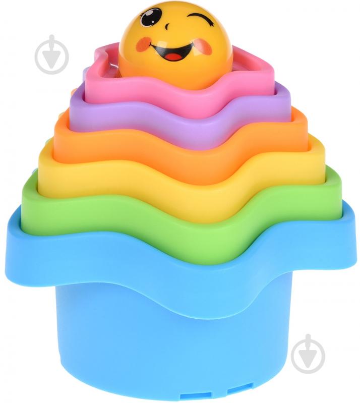Ігровий набір Same Toy для ігор з піскомStacking cups 7 предметів 618-10Ut - фото 1