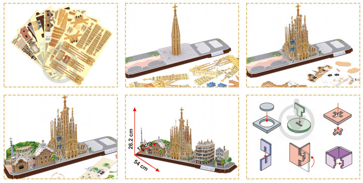 3D-конструктор CubicFun CITY LINE BARCELON - фото 4