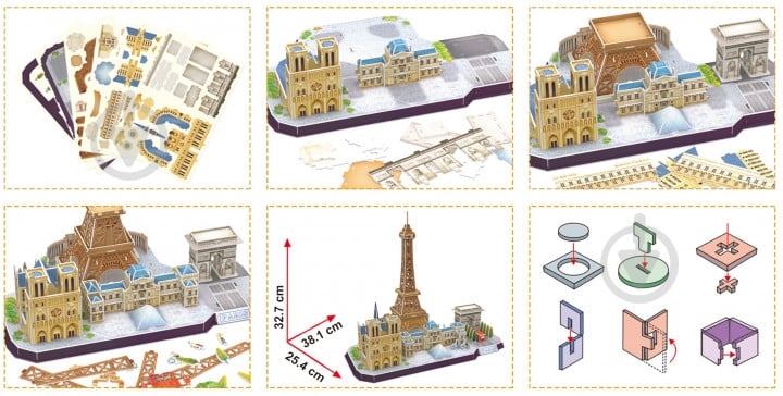 3D-конструктор CubicFun CITY LINE PARIS - фото 4