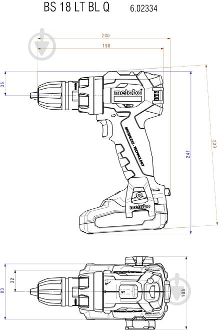 Шуруповерт аккумуляторный Metabo BS 18 LT BL Q 602334800 - фото 21