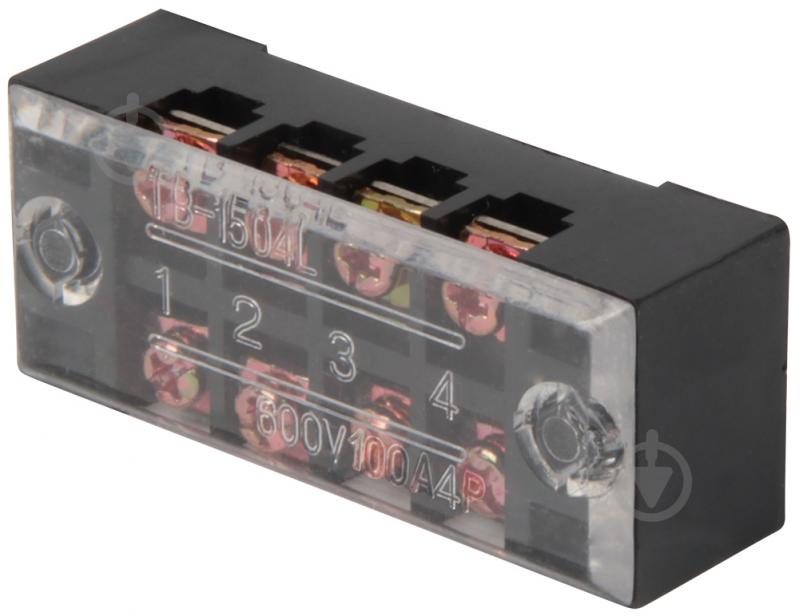 Колодка клеммная защищенная E.NEXT e.tc.protect.100.4 черный p056024 - фото 1