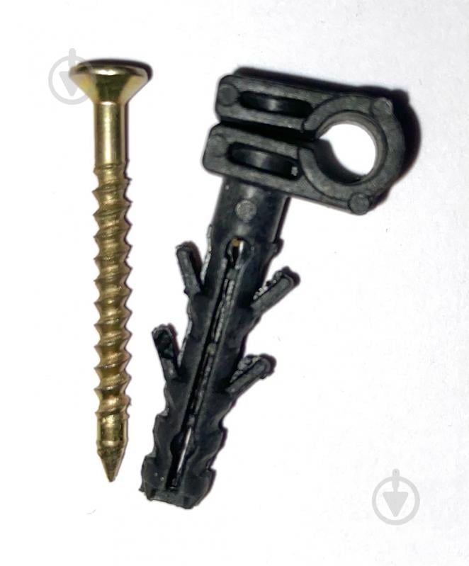 Обойма для труб UP! (Underprice) D 5-6 мм з ударним шурупом 100 шт. чорний - фото 1