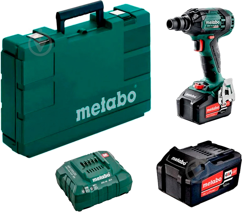 Гайковерт ударний акумуляторний Metabo SSW 18 LTX 300 BL 2x5.2 Аг 602395650 - фото 6