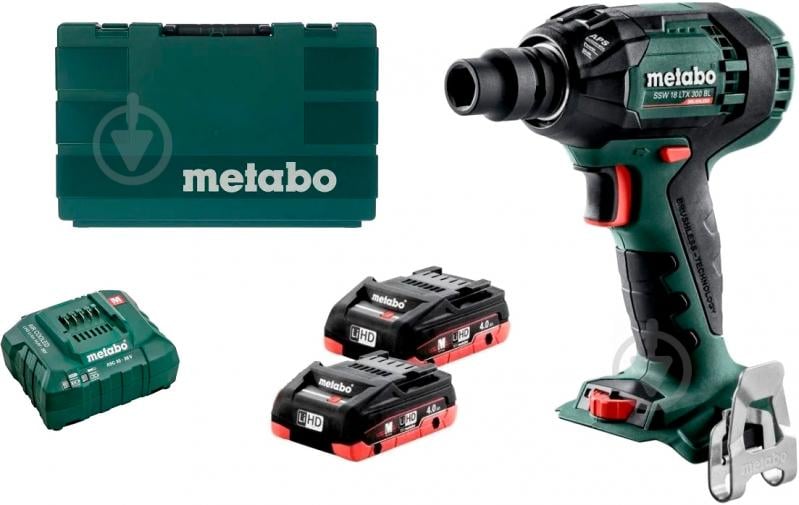 Гайковерт ударный аккумуляторный Metabo SSW 18 LTX 300 BL 2x4.0 Ач LiHD 602395800 - фото 8