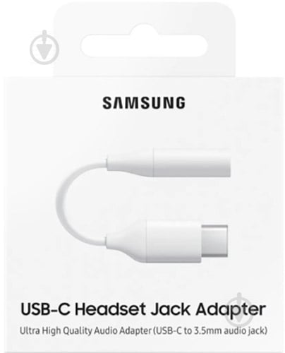 Адаптер Samsung USB Type-C - mini-jack 3,5 мм белый (EE-UC10JUWRGRU) - фото 5