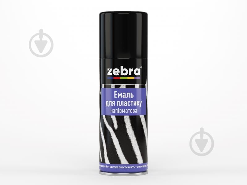 Эмаль для пластика ZEBRA RAL 9005 полумат 400 мл - фото 1